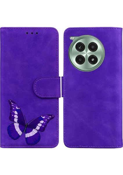 Oneplus Ace 3 Pro Için Flip Case Kelebek Flip Folio Kapak Cüzdan Renk (Yurt Dışından)