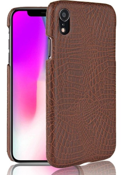 IPhone Xr Klasik Timsah Moda Anti Scratch Için Şık Klasik Durumda (Yurt Dışından)