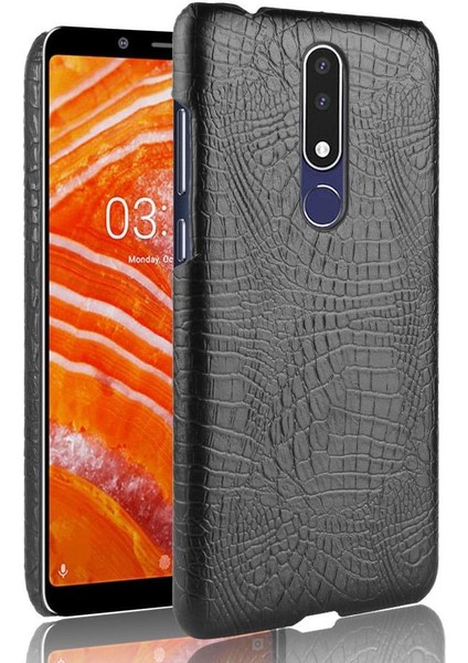 Nokia 3.1 Plus Anti Scratch Klasik Timsah Için Şık Klasik Kılıf (Yurt Dışından)