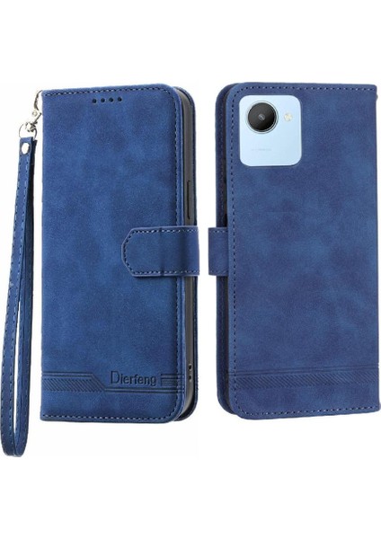 Realme C30 Nakit Cep Manyetik Kapatma Premium Bileklik Için Flip Case (Yurt Dışından)