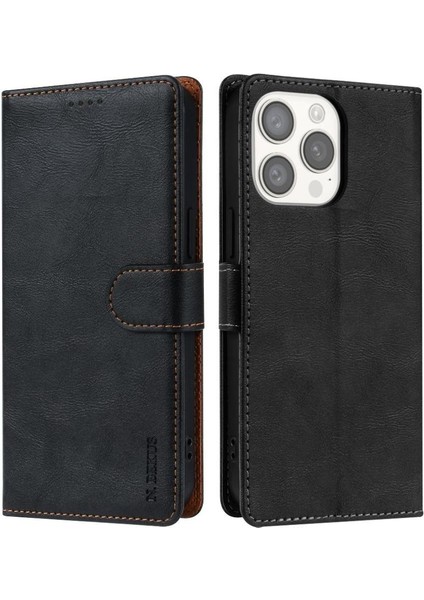 IPhone 13 Için Flip Case Pro Çift Katmanlı Koruma Yan Cep Manyetik (Yurt Dışından)