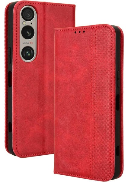 Sony Xperia 1 Ⅵ Manyetik Kapatma Pu Deri Cüzdan Için Kılıf (Yurt Dışından)