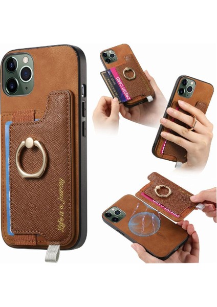 IPhone 11 Için Kılıf Pro Max Manyetik Magsafe Uyumlu Halka Standı Tutucu (Yurt Dışından)