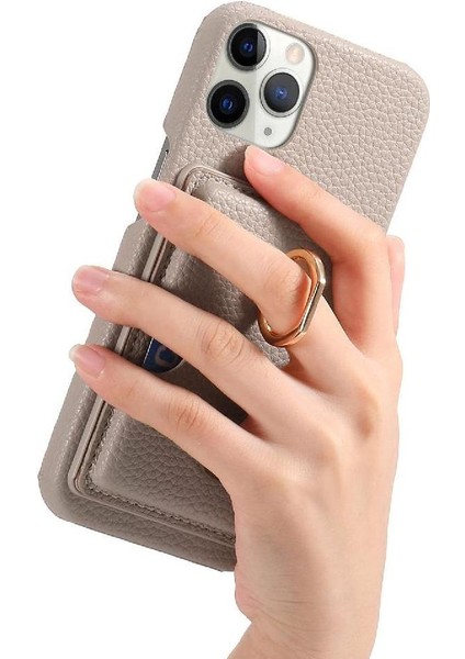 IPhone 11 Için Kılıf Pro Max Kart Yuvaları Premium Dokulu Deri Halka Standı (Yurt Dışından) fiyatları