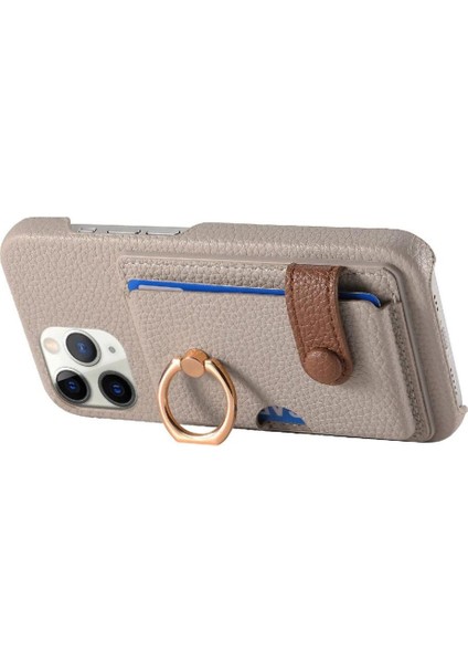 IPhone 11 Için Kılıf Pro Max Kart Yuvaları Premium Dokulu Deri Halka Standı (Yurt Dışından) modelleri
