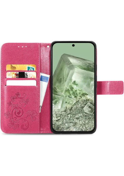 Google Piksel 8A Flip Kapak Için Flip Case Dört Yapraklı Yonca Deri Kılıf (Yurt Dışından) fiyatları