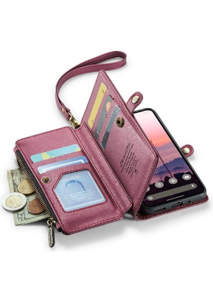 Kadınlar Için Crossbody Durumda Google Piksel 9 Cüzdan Durumda Fermuar Faturaları Yuvası (Yurt Dışından) fiyatları