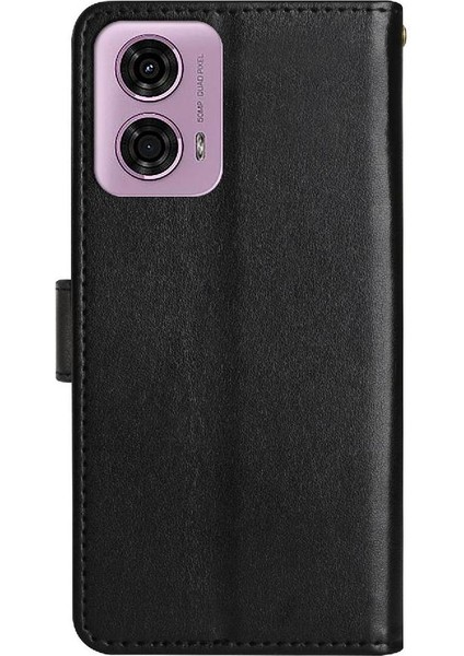 Motorola Moto G24 Kart Tutucu Pu Deri Bilek Kayışı Kapatma Için Filp Durumda (Yurt Dışından) modelleri