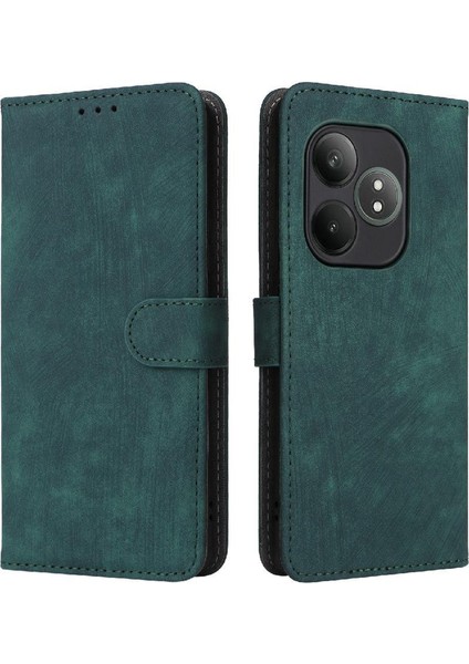 Realme Gt 6 Pu Deri Flip Folio Cüzdan Kart Yuvaları Kapak Kapatma Için Kılıf (Yurt Dışından)