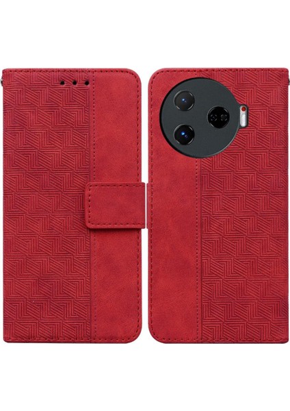 Tecno Camon 30 Pro Kickstand Özelliği Için Flip Case Folio Cüzdan Kapak Çevirin (Yurt Dışından)