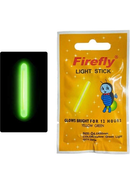 Firefly Fosforlu Olta Çubuğu Yellow GREEN-6X50MM indirimleri