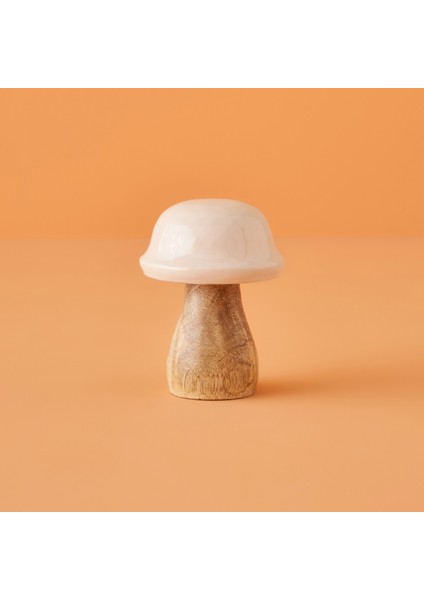 Mushroom Dekoratif Obje Krem (7 x 10 cm )