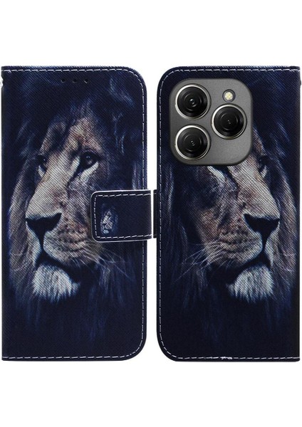 Tecno Spark 20 Pro 4g Kart Yuvaları Için Flip Case Pu Deri Cüzdan Boyalı (Yurt Dışından)