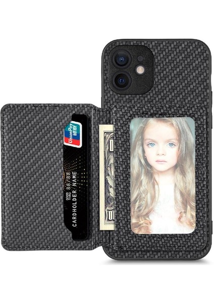 IPhone 11 Için Kılıf Komple Kamera Güvenlik Manyetik Kart Tutucu Rfıd Standı (Yurt Dışından)