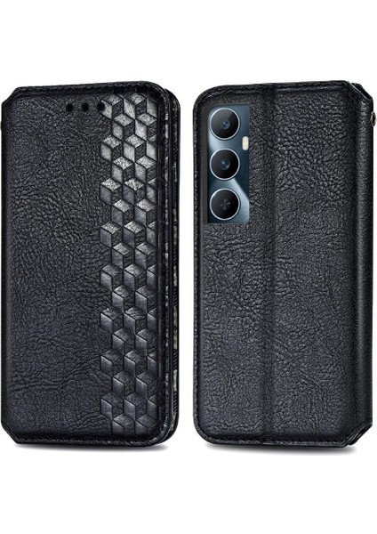 Realme C65 Için Flip Case Moda Tasarım Deri Kılıf Kapak Kapak Cüzdan (Yurt Dışından)