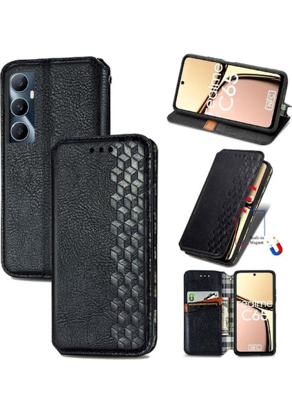 Realme C65 Için Flip Case Moda Tasarım Deri Kılıf Kapak Kapak Cüzdan (Yurt Dışından) modelleri