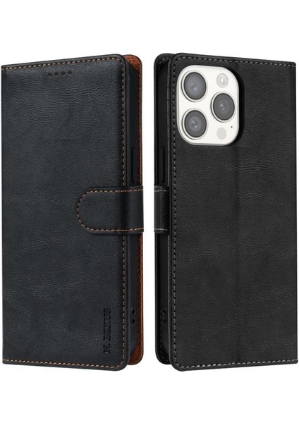 IPhone 12 Için Flip Case Pro Max Manyetik Kapatma Kart Yuvaları Yan Cep (Yurt Dışından)