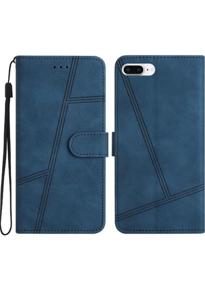 IPhone 7 Için Flip Case Artı/8 Artı Kart Yuvaları Tutucu Manyetik Kapak Folio (Yurt Dışından)