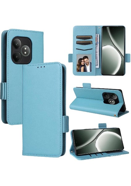 Realme Gt 6 Için Flip Case Pu Deri Manyetik Cüzdan Yan Toka Kartı (Yurt Dışından)