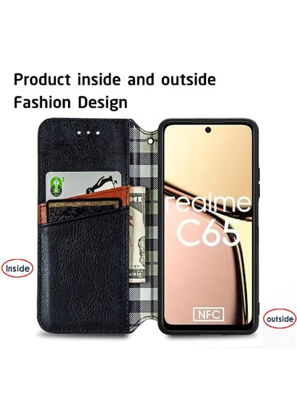 Realme C65 Için Flip Case Moda Tasarım Deri Kılıf Kapak Kapak Cüzdan (Yurt Dışından) fırsatları