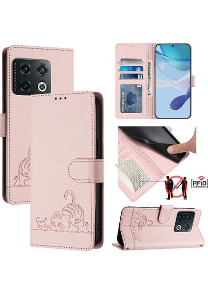 Oneplus 10 Pro 5g Için Kılıf Cüzdan Kapak Çevirin Kart Yuvası Tutucu Kickstand (Yurt Dışından)