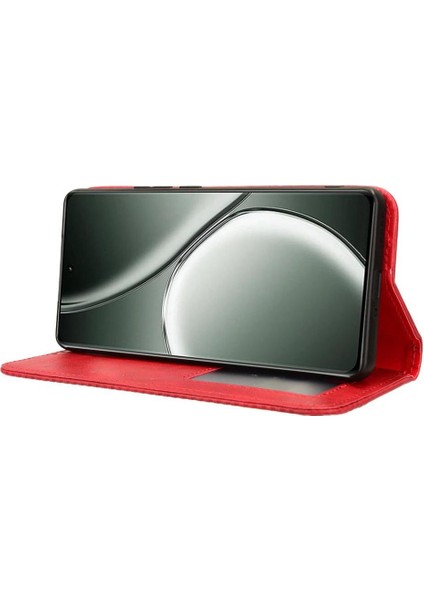 Realme Gt 6 Manyetik Kapatma Cüzdan Pu Deri Için Kılıf (Yurt Dışından)