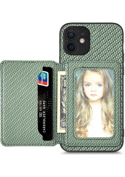 IPhone 11 Için Kılıf Komple Kamera Güvenlik Manyetik Kart Tutucu Rfıd Standı (Yurt Dışından)