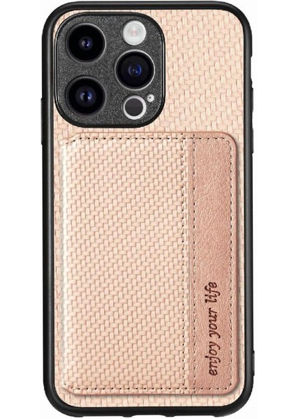 IPhone 15 Için Kılıf Pro Manyetik Kart Tutucu Rfıd Engelleme Komple Kamera (Yurt Dışından)