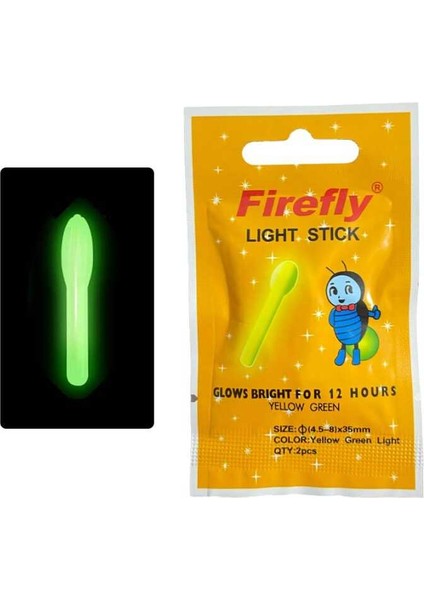 Firefly Topuz Kafa Fosforlu Olta Çubuğu Yellow GREEN-4.5-8X35MM