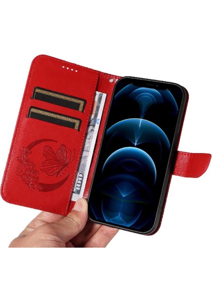 Kredi Kartı Yuvası Ayrılabilir El Kayışı ile IPhone 13 Pro Için Flip Case (Yurt Dışından) modelleri