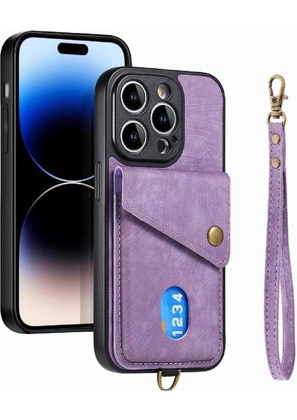IPhone 14 Için Kılıf Pro Çok Fonksiyonlu Manyetik Kapatma Premium Deri (Yurt Dışından) modelleri