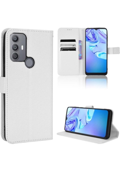 Tcl 30 Se Kart Tutucu Manyetik Cüzdan Kickstand Kapak Için Kılıf (Yurt Dışından)