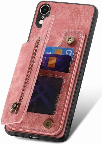 IPhone Xr Için Kılıf Standı Fonksiyonu Katlanabilir Arka Kapak Vintage Fermuar Cüzdan (Yurt Dışından) fiyatları