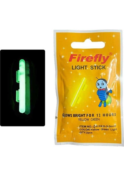 Firefly Aparatlı Fosforlu Olta Çubuğu Yellow GREEN-6X50MM