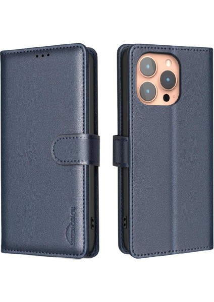 IPhone 13 Için Flip Case Pro Max Manyetik Cüzdan Rfıd Engelleme Pu Deri (Yurt Dışından)