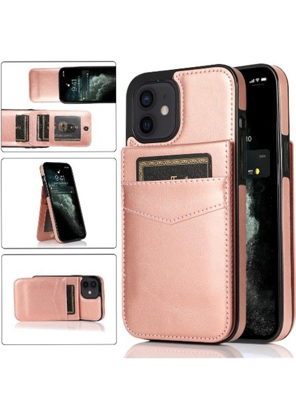 Kredi Kartı ile IPhone 12 Mini Manyetik Toka Kickstand ile Uyumlu (Yurt Dışından)