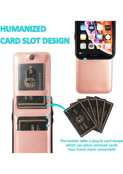 Kredi Kartı ile IPhone 12 Mini Manyetik Toka Kickstand ile Uyumlu (Yurt Dışından)