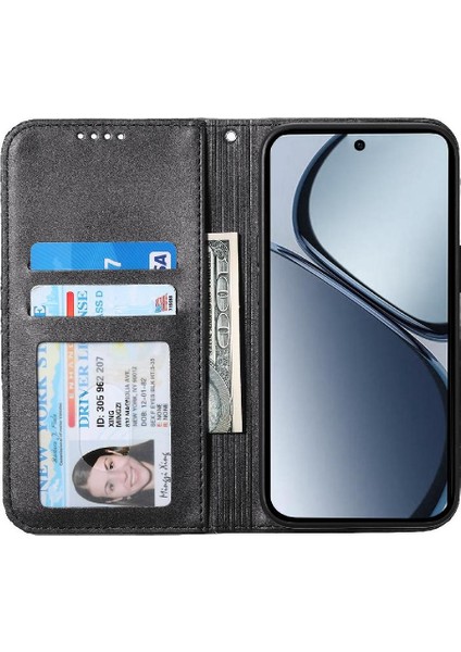 Realme C65 Eşkenar Dörtgen Şekli Günlük Kullanım Için Flip Case El Kayışı Standı Cüzdan (Yurt Dışından) modelleri