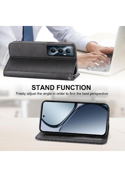 Realme C65 Eşkenar Dörtgen Şekli Günlük Kullanım Için Flip Case El Kayışı Standı Cüzdan (Yurt Dışından) fırsatları