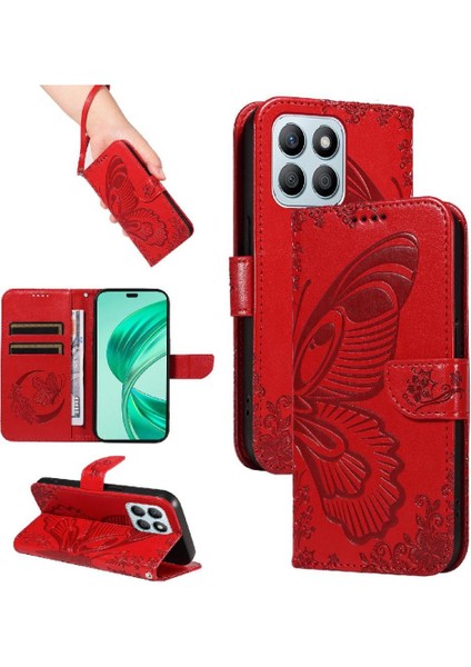 Kredi Kartı Yuvası El ile Onur X8B Yüksek Kaliteli Deri Için Flip Case (Yurt Dışından)
