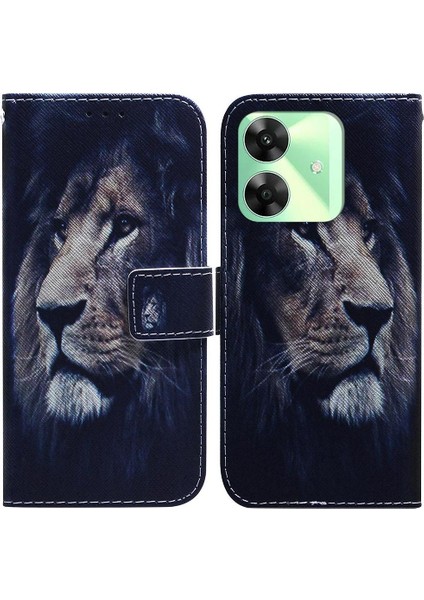 Realme C61 Cüzdan Boyalı Kart Yuvaları Manyetik Kapatma Pu Için Flip Case (Yurt Dışından)