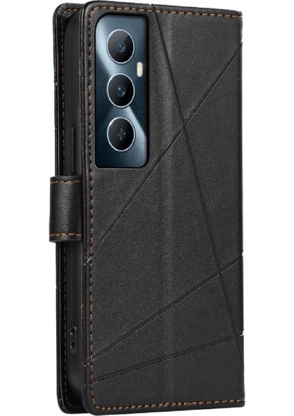 Realme C65 Üç Kart Yuvaları Için Flip Case Kickstand Şok Emici (Yurt Dışından) modelleri