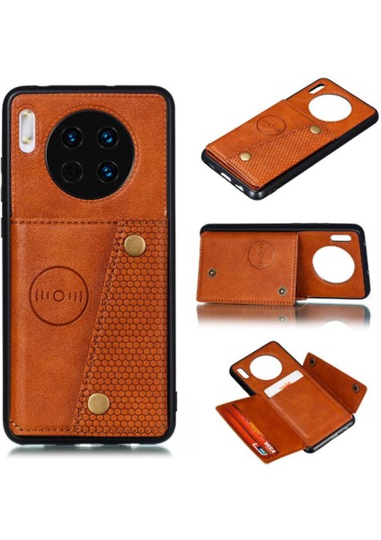 Cüzdan Kılıf Huawei Mate 30E Pro 5g Buit Demir Kart Tutucu Darbeye (Yurt Dışından)