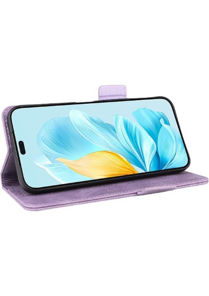 Onur Için Flip Case 200 Lite Kapak Kart Tutucu Kickstand Manyetik Cüzdan (Yurt Dışından)
