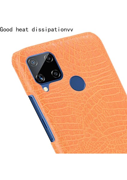 Realme C15 Anti Scratch Klasik Timsah Moda Için Şık Klasik Durumda (Yurt Dışından) indirimleri