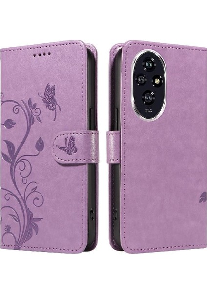 El Kayışı Cüzdan Telefon Kılıfı ve Kart Yuvası ile Onur 200 5g Için Kılıf (Yurt Dışından)