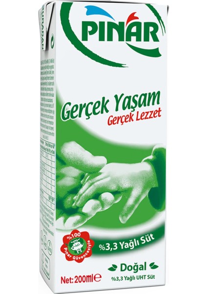 %3,3 Yağlı Süt 200 ml x 24 Adet