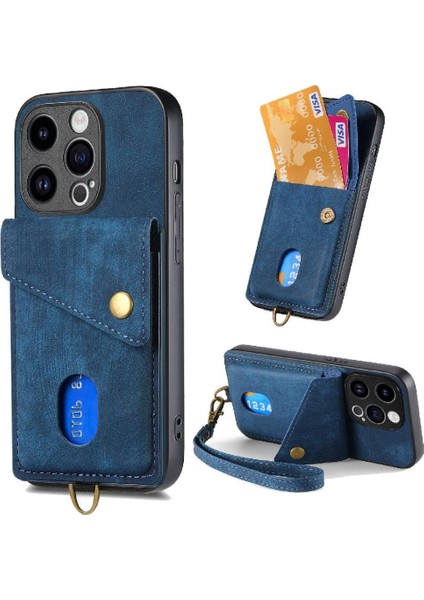 IPhone 14 Için Kılıf Pro Max Çok Fonksiyonlu Manyetik Kapatma Premium Kart (Yurt Dışından)