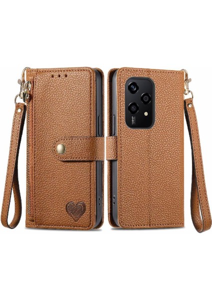 Onur 200 Lite Için Flip Case Fermuar Aşk Deri Kılıf Cüzdan Darbeye (Yurt Dışından)
