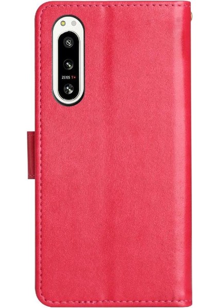 Sony Xperia 5 V Kickstand Kart Tutucu Için Filp Durumda Manyetik Kapatma Bilek (Yurt Dışından)